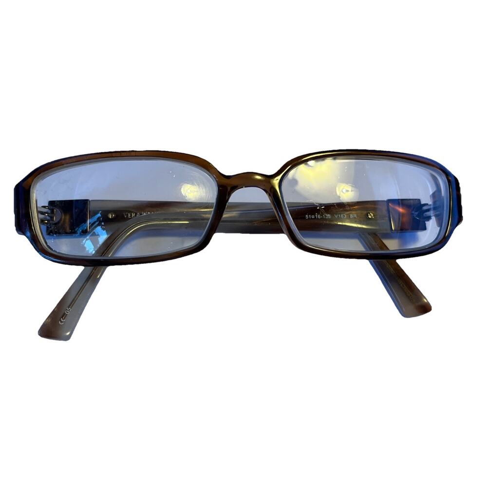 Vera Wang Womens Eyeglasses V163 BR Brown Tortoise Oval Frames 51-16-135 Readers